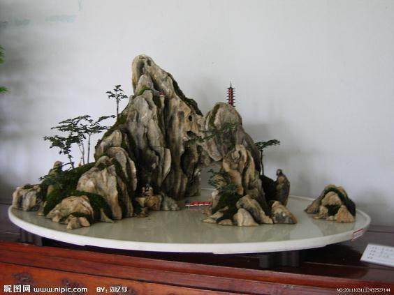 上海滨江森林公园奇石盆景展将持续至10月底