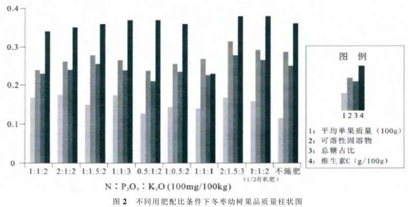 冬枣盆栽品质受不同用肥配比的影响