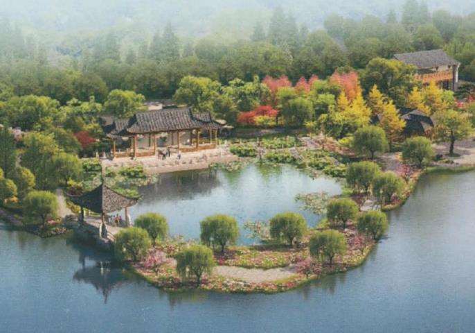 杭州园位于楚水景区