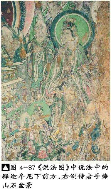 山西高平开化寺壁画中的盆景