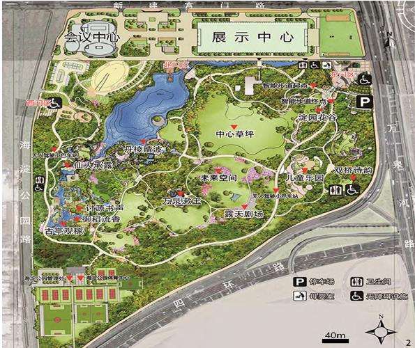 北京海淀公园植物景观的2个研究区概况