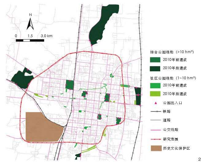 老年人公园绿地可达性的3个时空分布特征