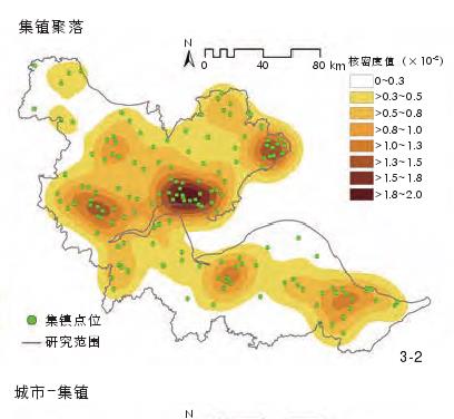 浙江北部平原水乡城镇群的3个结果与分析