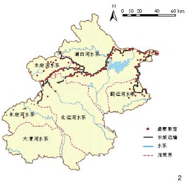 北京长城堡寨聚落选址与城水关系的3个类型