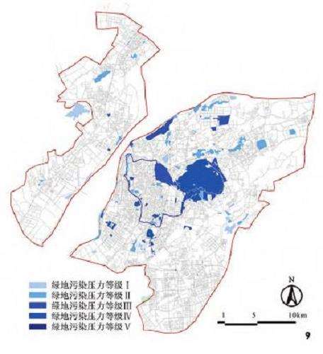 道路对绿地空气质量及可达性