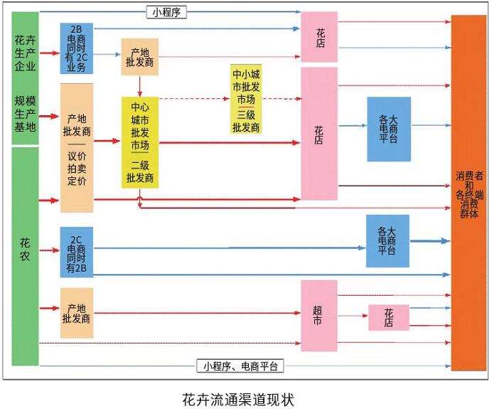 电商化下花卉流通渠道现状