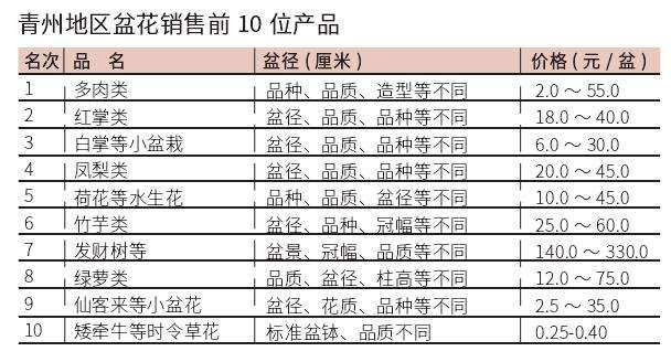 2022年8月青州花卉销售进入淡季