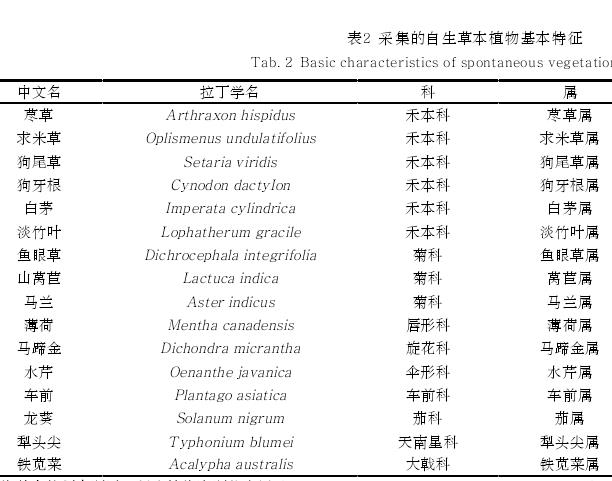 成都自生草本植物屋顶绿化夏季气候适应性研究